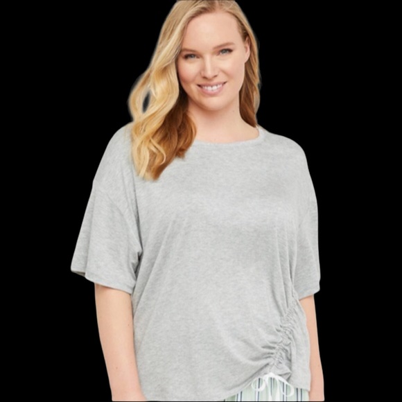 Lane Bryant ruched drawstring sleep top NWT - Picture 2 of 4